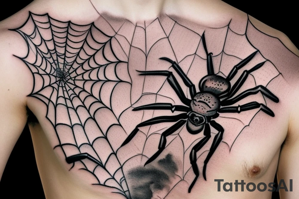 Spider crawling on skin tattoo idea