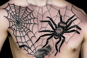 Spider crawling on skin tattoo idea