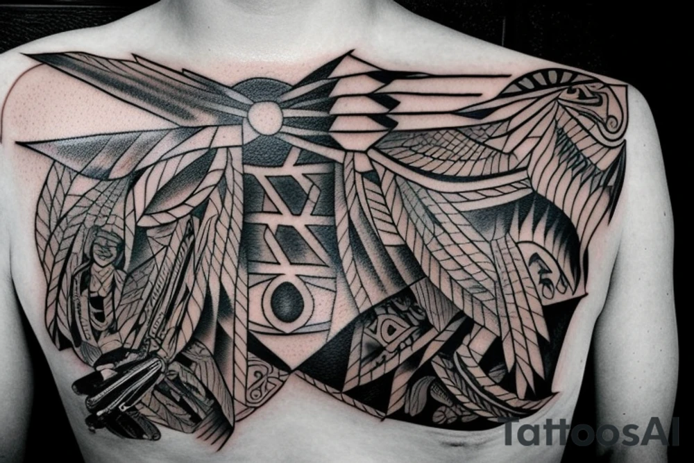 Native american woman crossbow tattoo idea