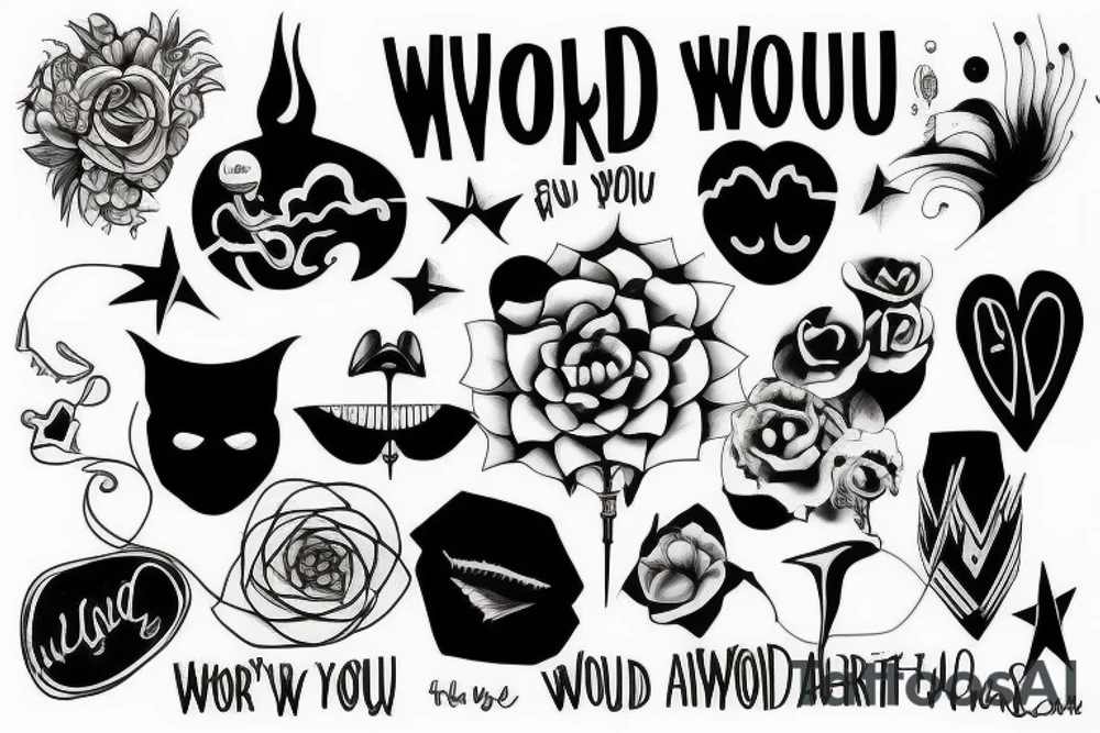 A world without you isn't meant for me tattoo idea