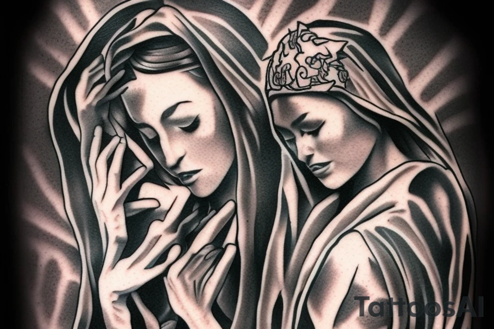 devil virgin Mary tattoo idea