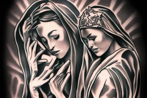 devil virgin Mary tattoo idea