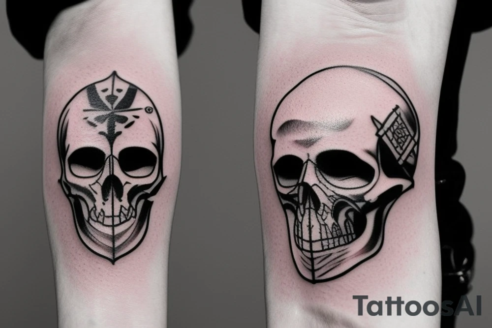 viking skull tattoo idea
