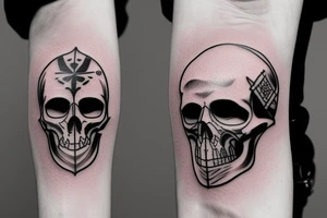 viking skull tattoo idea