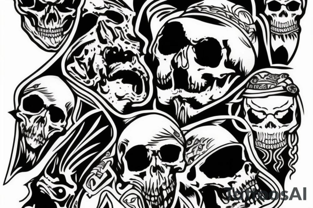 viking skull tattoo idea