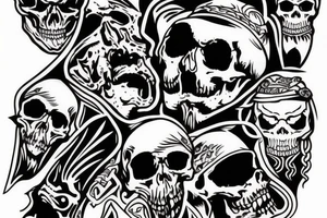 viking skull tattoo idea