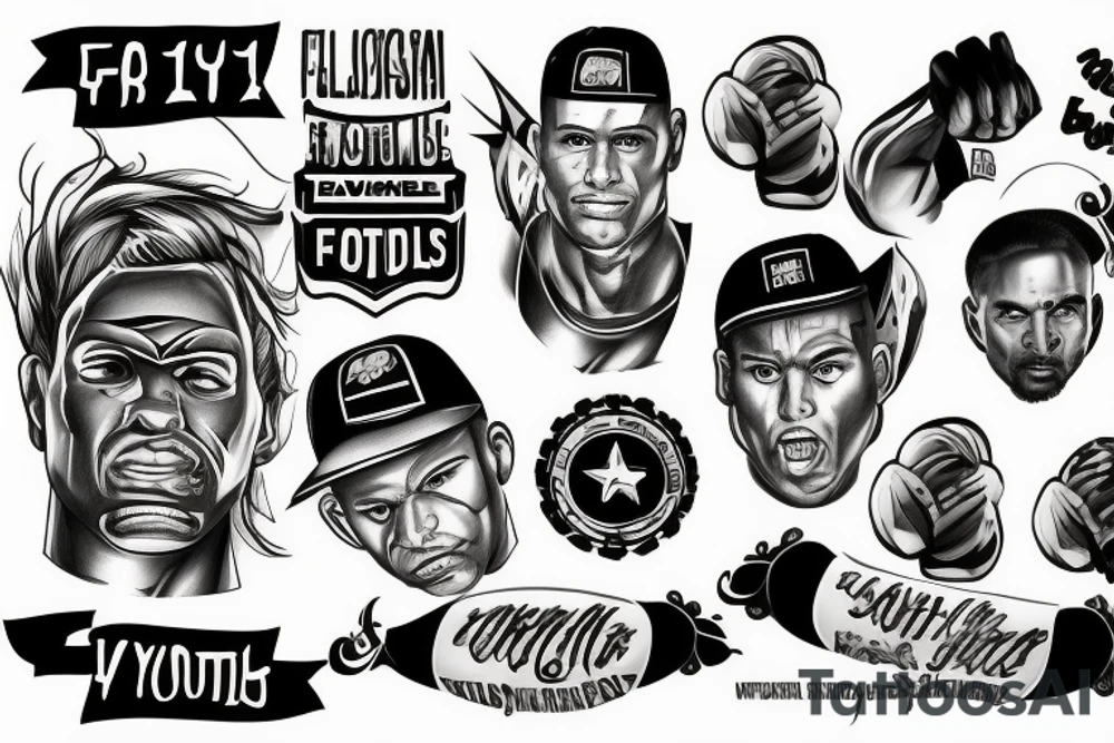 Gym, football, cash tattoo idea