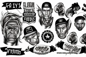Gym, football, cash tattoo idea