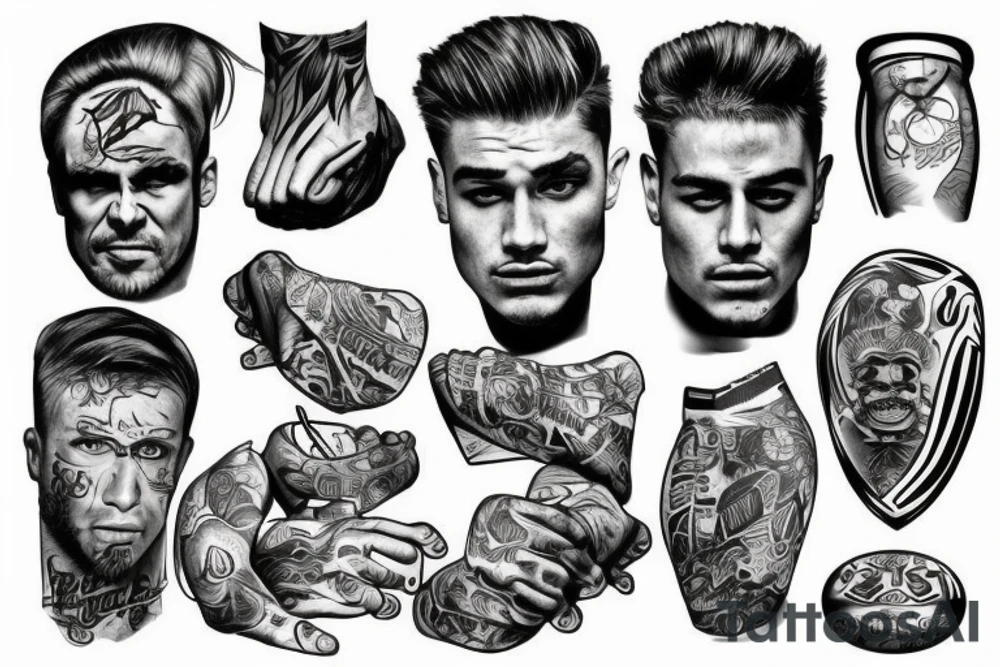 Gym, football, cash tattoo idea