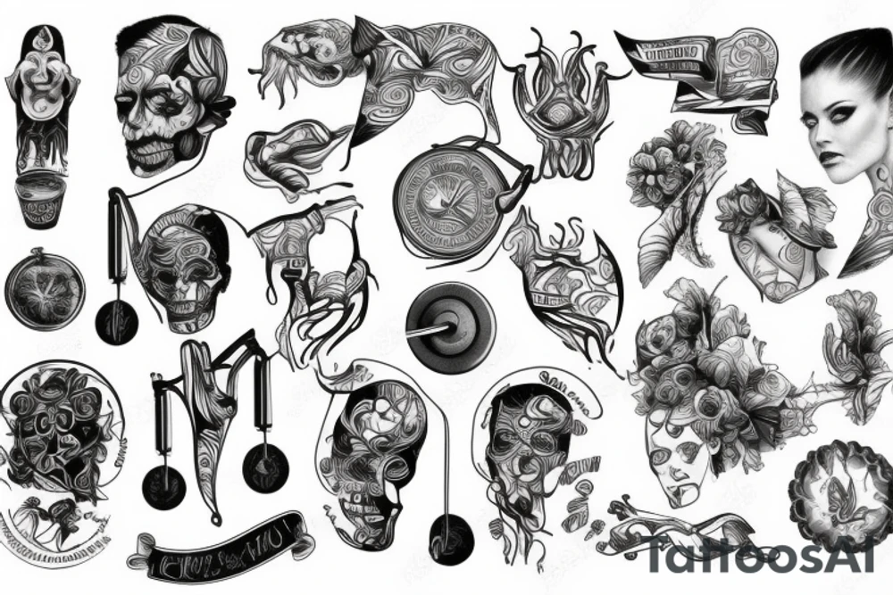 Gym and psycholog tattoo idea