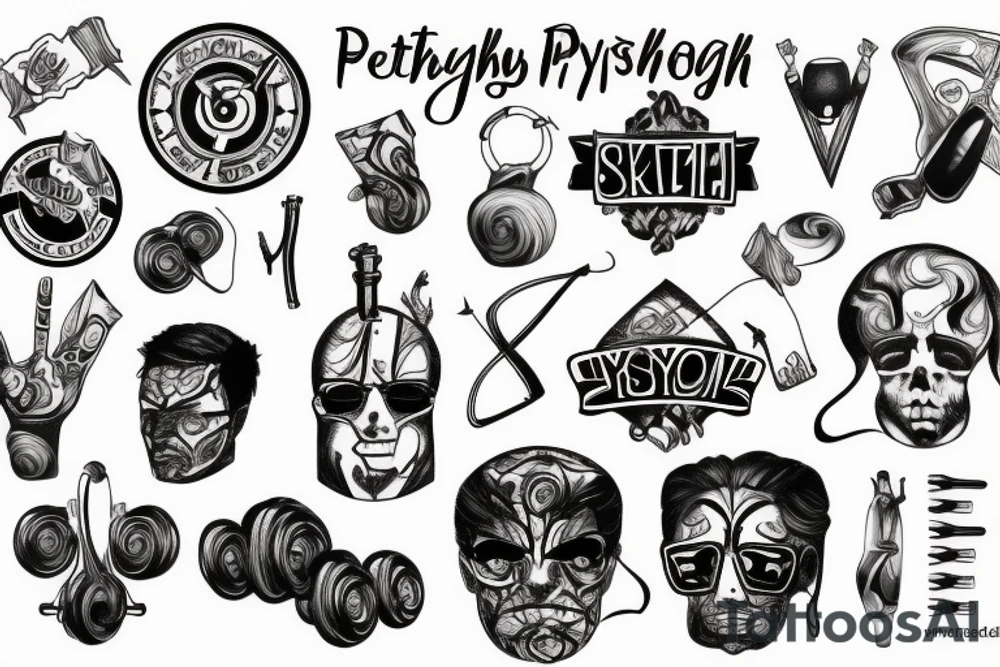 Gym and psycholog tattoo idea