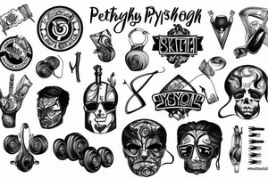 Gym and psycholog tattoo idea