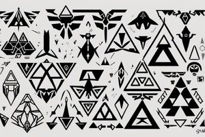 Legend of Zelda, sheikah technology, Master sword, Triforce, Ganon tattoo idea