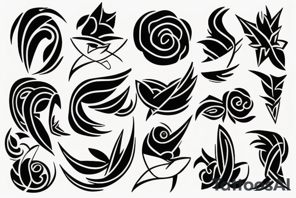 simple cool designes with lines tattoo idea