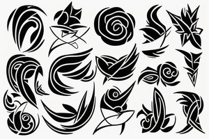 simple cool designes with lines tattoo idea
