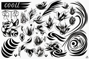 simple cool designes with lines tattoo idea