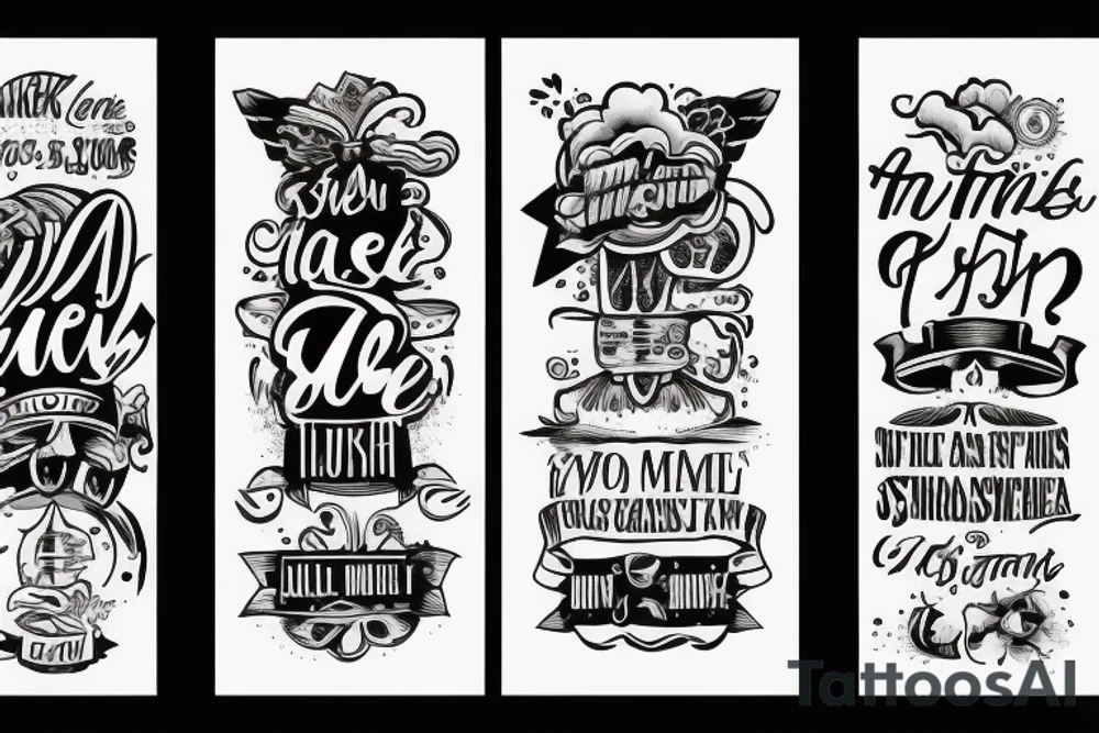 The name ISAAC in creative text tattoo idea