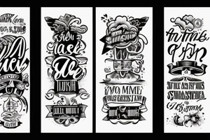 The name ISAAC in creative text tattoo idea