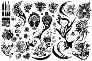 Złamany samurajski miecz tattoo idea