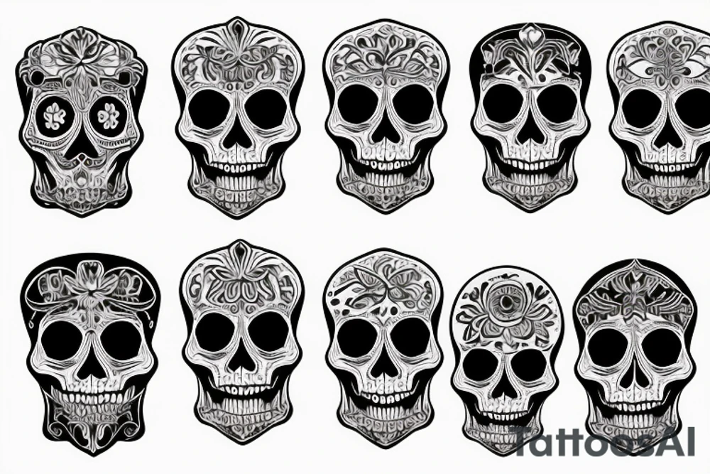 skull and cards sleeve tattoo idea
