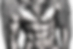 muscle male Angel with wings and sword tattoo idea