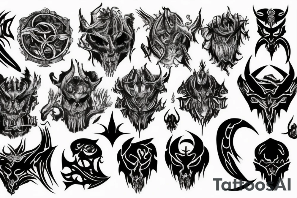 demonic sigil tattoo idea