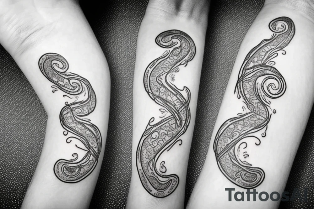 Sand spiral with money tattoo idea