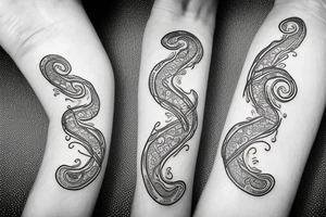 Sand spiral with money tattoo idea