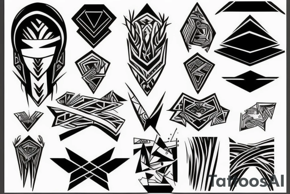 Modern, edgy, masculine tattoo idea