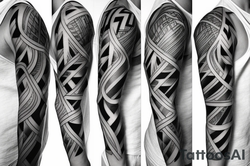 Modern, edgy, masculine tattoo idea