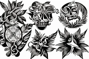 The Caribbean island chain tattoo idea