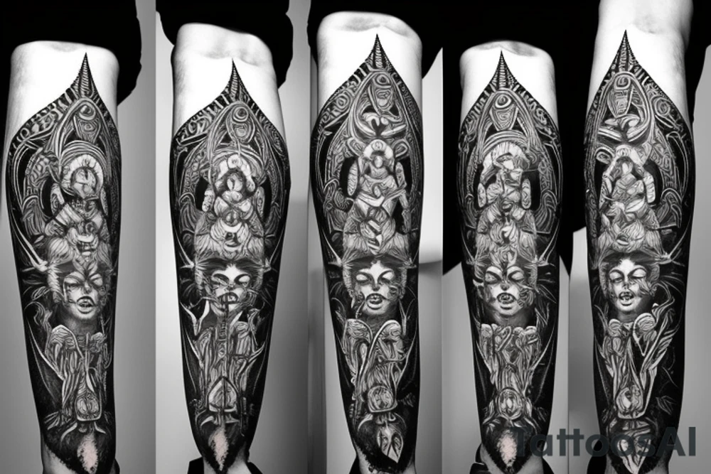 shiva trident  on forearm tattoo idea
