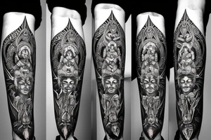 shiva trident  on forearm tattoo idea