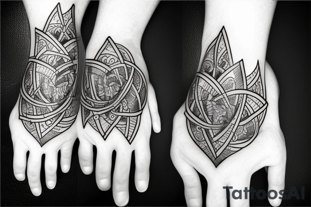 Elements of time, symbols of love, spiral staircase tattoo idea