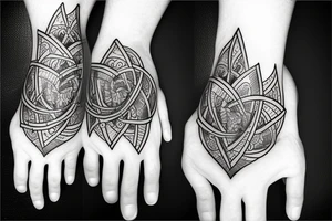 Elements of time, symbols of love, spiral staircase tattoo idea
