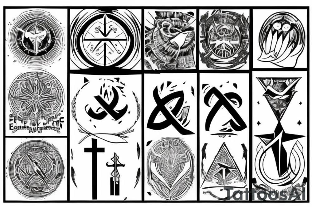 Atheist symbol tattoo idea