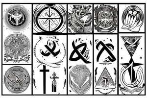Atheist symbol tattoo idea