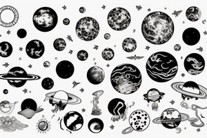 Solar system tattoo idea