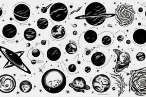 Solar system tattoo idea