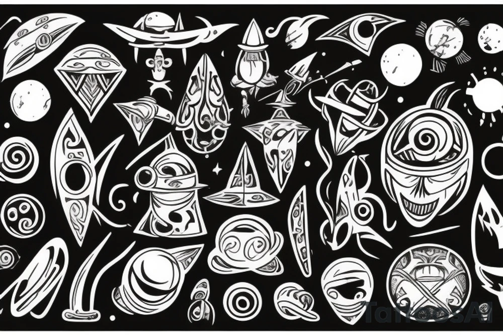 Viking in space tattoo idea