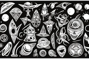 Viking in space tattoo idea
