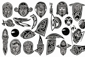 Viking in space tattoo idea