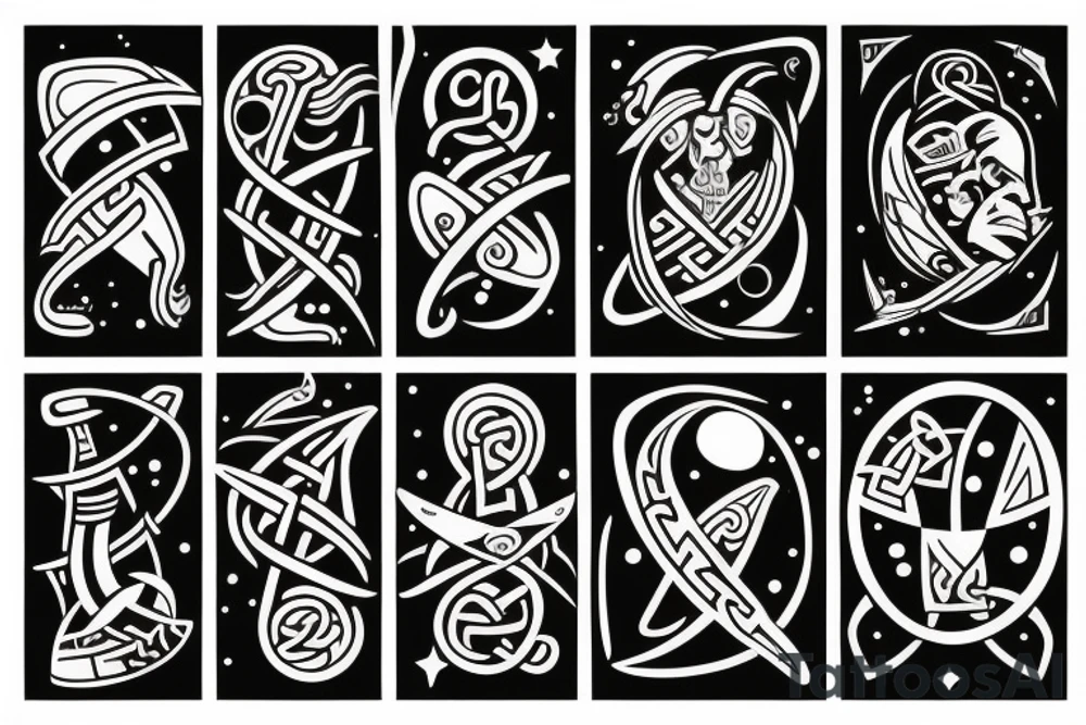 Viking in space tattoo idea