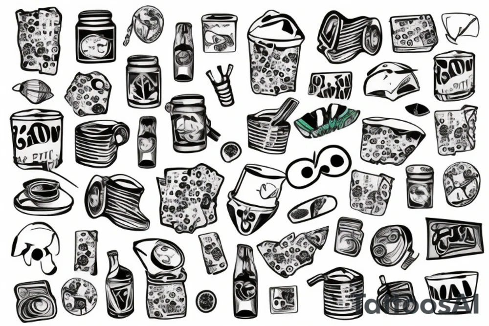 Trash polka tattoo idea