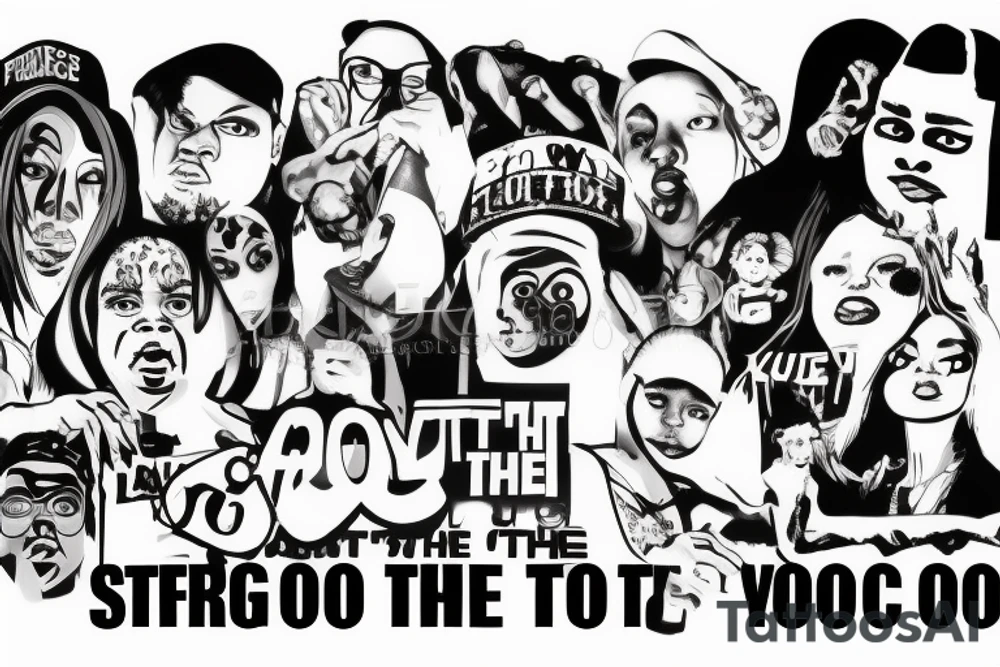 Straight from the hood 120 kg pure love tattoo idea