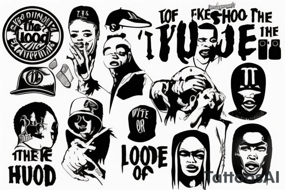 Straight from the hood 120 kg pure love tattoo idea
