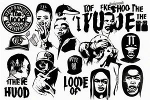 Straight from the hood 120 kg pure love tattoo idea