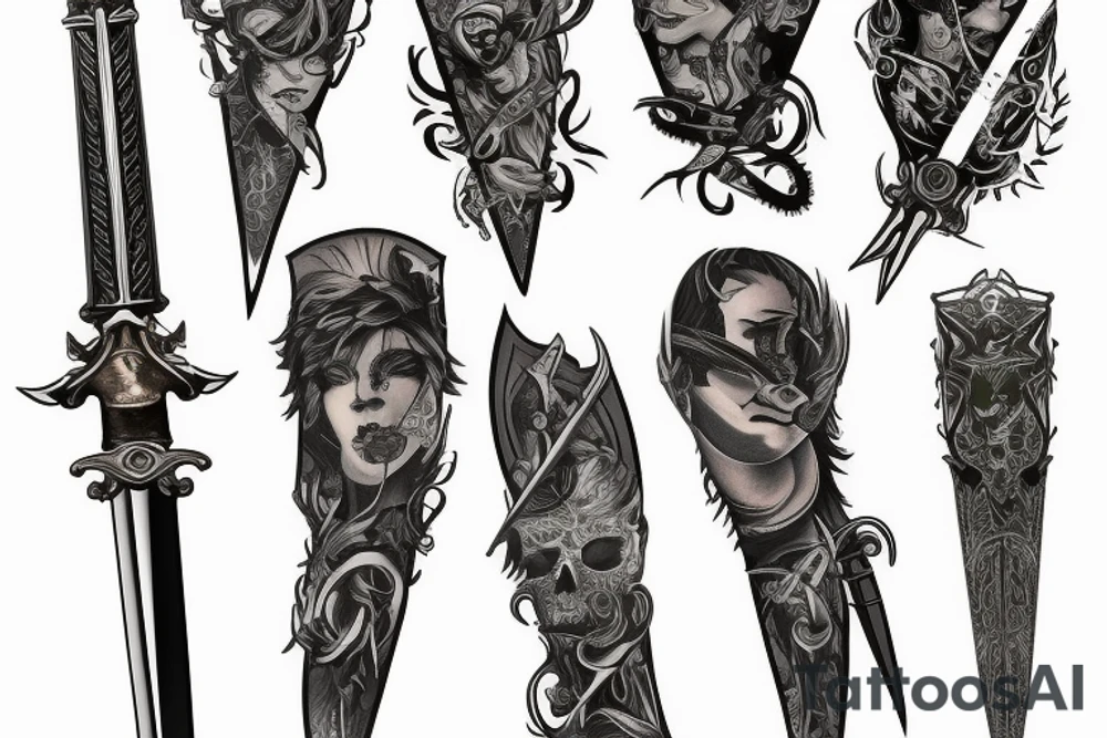 Dagger sword tattoo tattoo idea