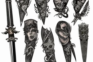 Dagger sword tattoo tattoo idea