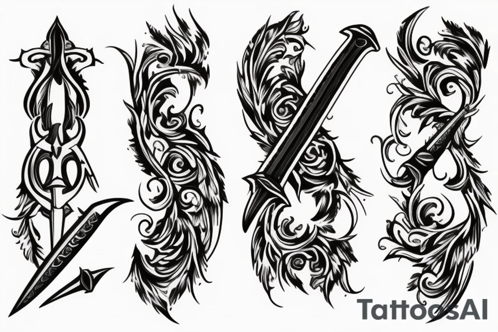 Dagger sword tattoo tattoo idea